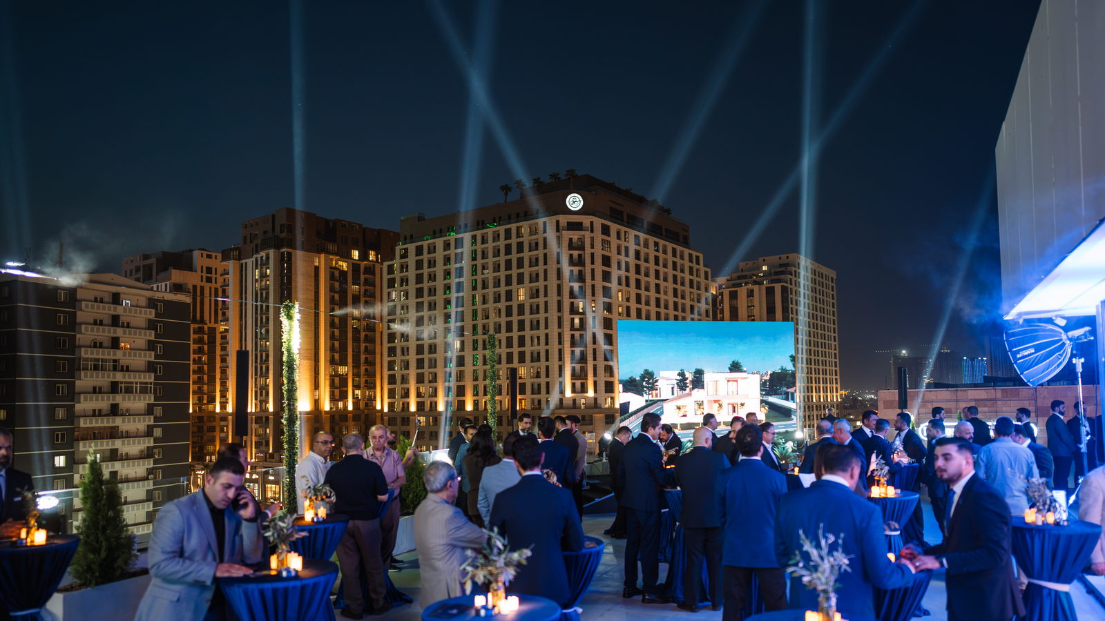 Nexora’s rooftop terrace in Erbil during the evening gathering